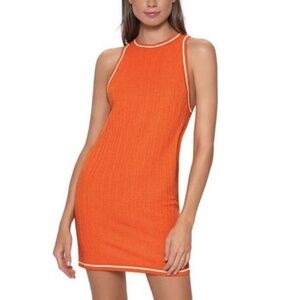 NWT PQ Swim Women's Paloma Logan Cover-Up Dress, Orange, Size XS/S